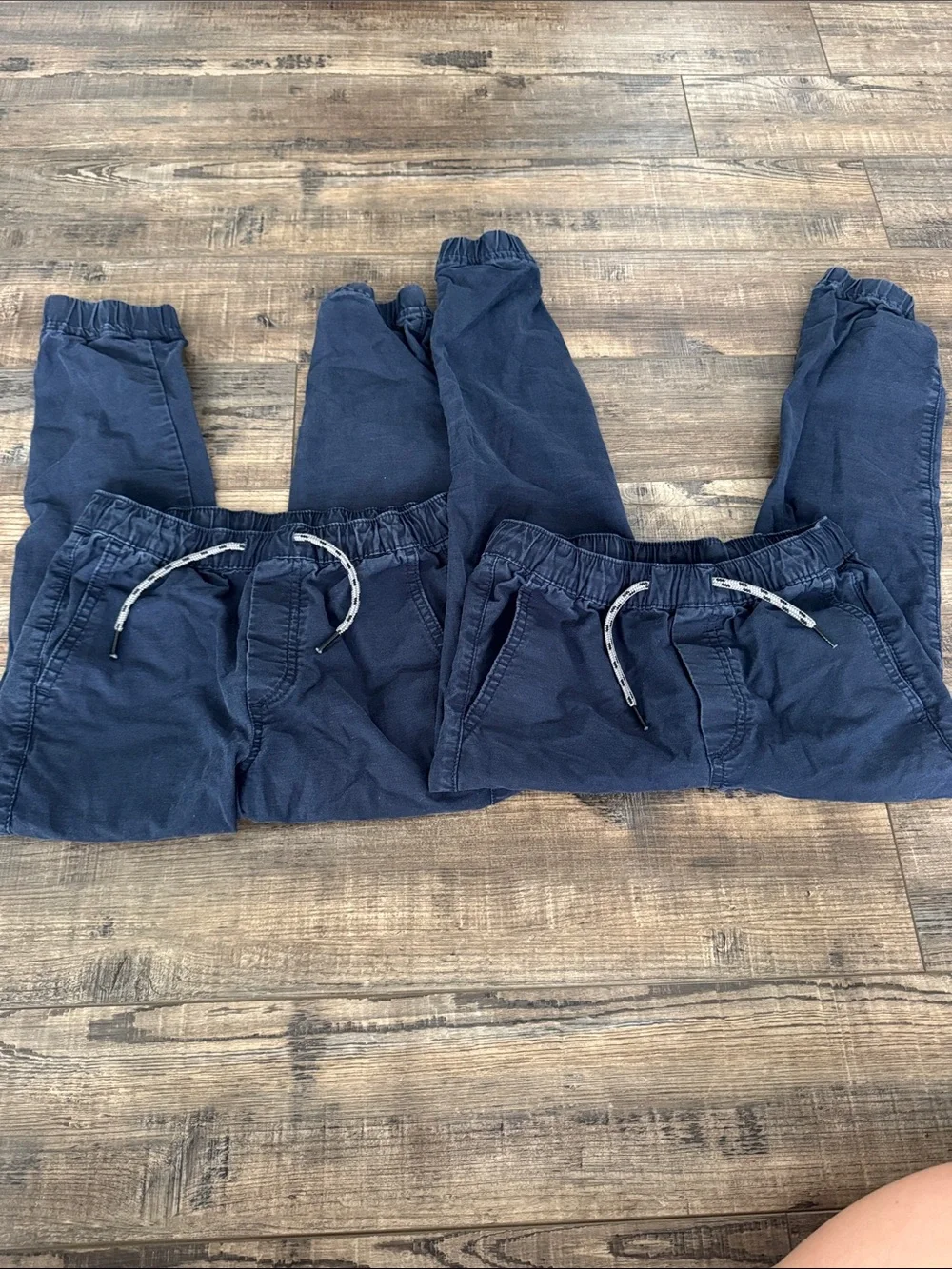 Set of 2 Gap Kids Size M Boys Navy Blue Drawstring Elastic Pants for Uniforms